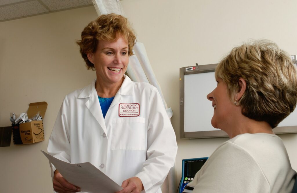 Infographic of a doctor and a patient