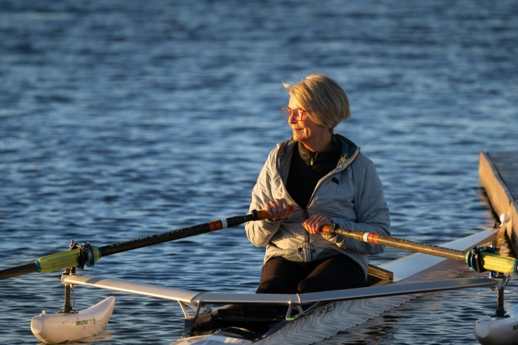 Infographic of a woman experiencing freedom in retirement