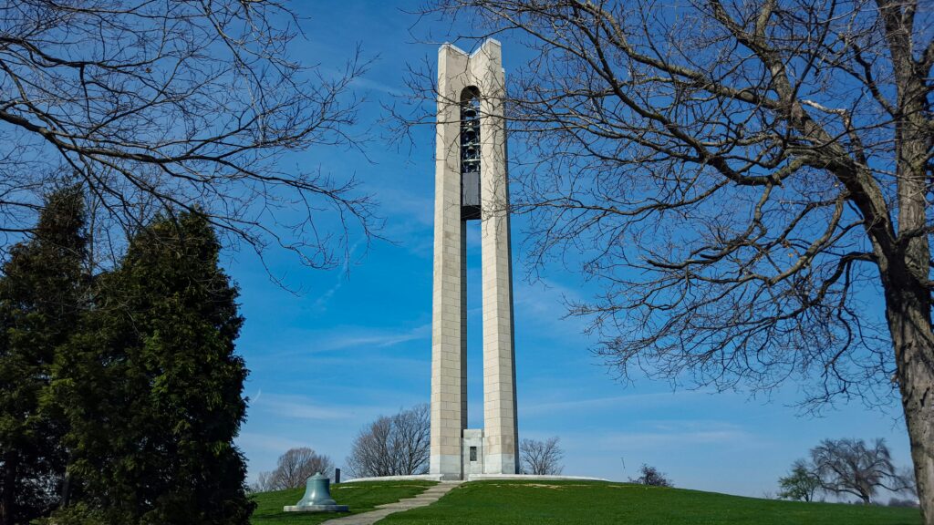 Infographic of Carillon Tower in Dayton Ohio