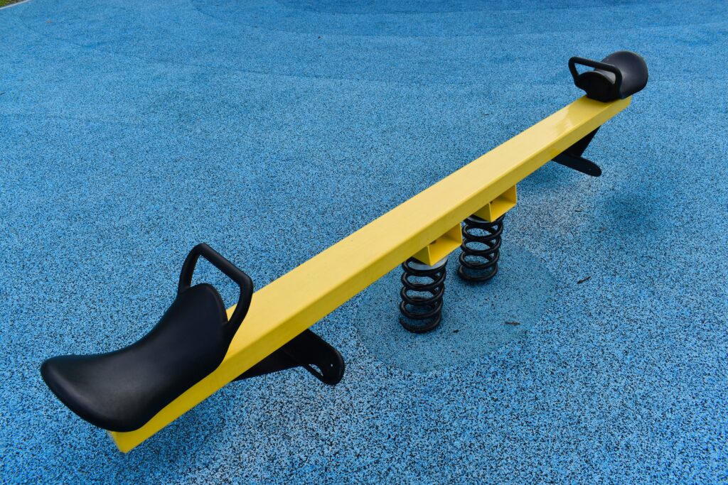 Infographic of a seesaw