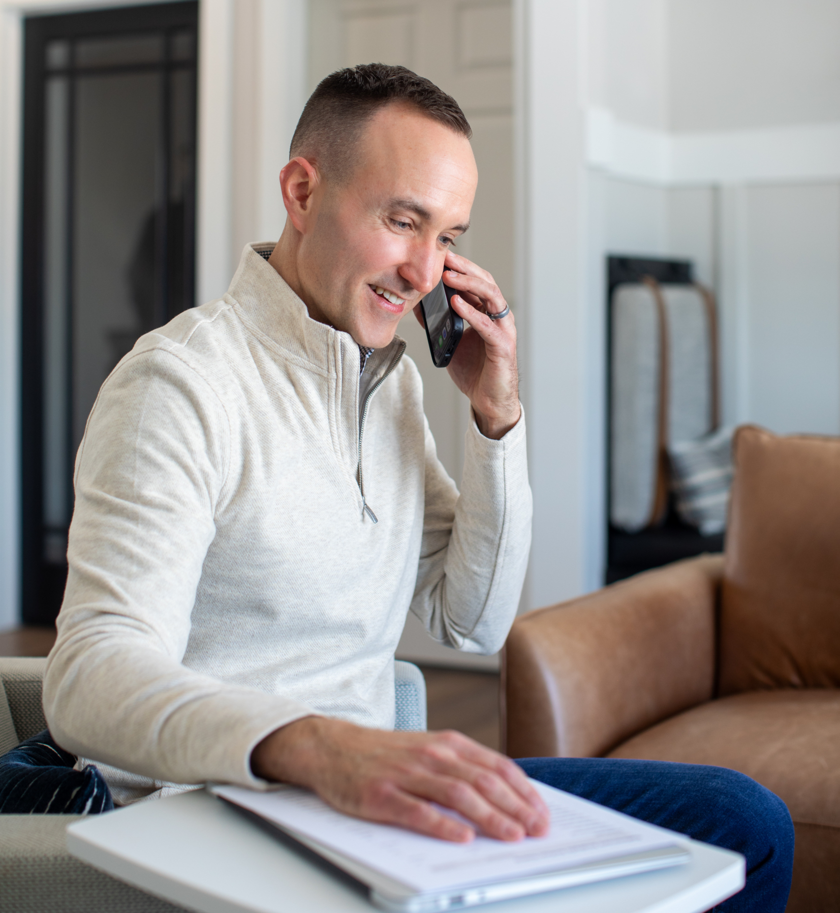 Infographic of Joseph Eck, CFP® on the phone